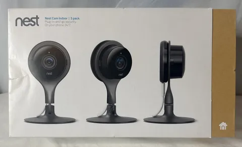 Google Nest Cam Indoor 1080p HD Wired Security Camera 3-Pack NC1104US