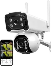 ® 4 K Dual Lens Security Camera Outdoor, Surveillance Camera, Cameras for Home S