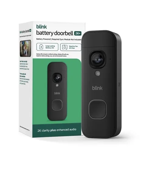 Blink Wireless Video Doorbell Newest Model 2K+ video doorbell, 2K resolution.