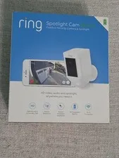 RING Spotlight Cam Battery Outdoor Security Camera & Spotlight 