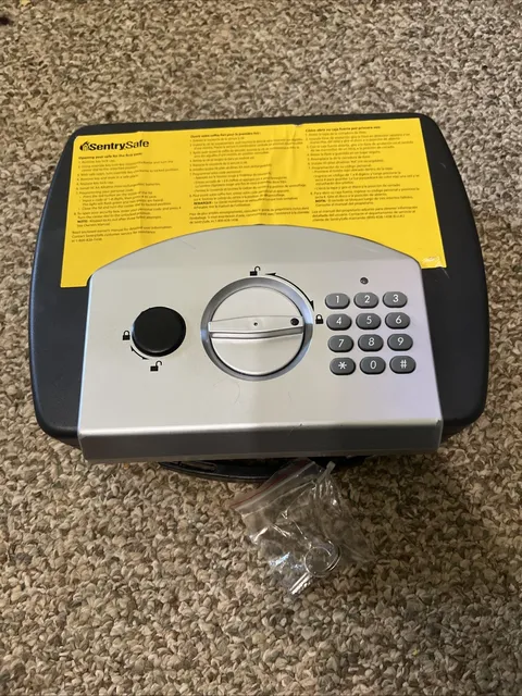 Sentry Safe Small Digital Keypad Lock Box P008E 0.08 Cubic Foot, Black