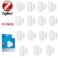 15Pack Zigbee Window Door Sensors Smart Contact Sensors For App Home Assistant