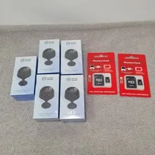 [NEW] Guard House Mini Wireless Security Camera Lot Of 5 with 2 memory cards