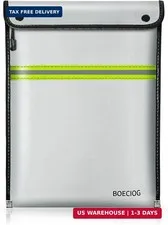 Upgraded Fireproof Document Bag, 15 in x 11 in Large Capacity with Waterproof Zi