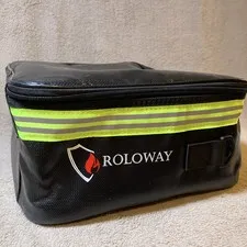 ROLOWAY Fireproof Document Bag with Lock (17" x 12" x 5") Multi Pockets Strap