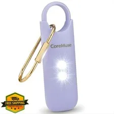 Personal Safety Alarm 130dB Siren Rechargeable Self Defense Keychain Violet