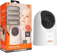 cam PRO Home Monitoring Camera Single: Full HD, Pan & Tilt, Color Night Vision,