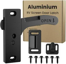 Aluminum RV Screen Door Latch Right Handle Replacement Kit for Travel Trailer, C