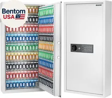 Digital Electronic Keypad Wall Mount Key Safe Cabinet with Adjustable Shelves & 
