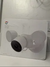 Google Nest Cam with Floodlight - Outdoor/Wired - Smart Security Camera - Snow