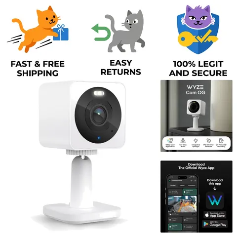 Cam OG 1080P Indoor/Outdoor Security Camera - Color Night Vision & 2-Way Audio