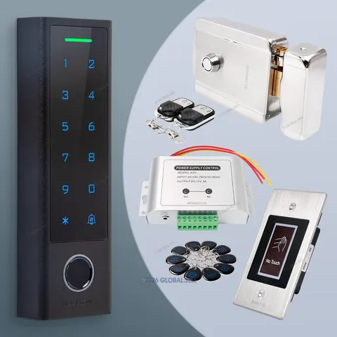HOMSECUR Weatherproof WIFI Fingerprint RFID Access Control Set Lock APP Unlock