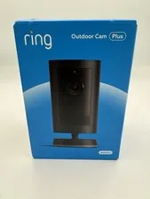 NEW Ring Outdoor Cam Plus Battery 2K HD Smart Security Camera Black SEALED