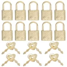 10 Pcs Zinc Alloy Padlock Practical Safety Locks Luggage Small for