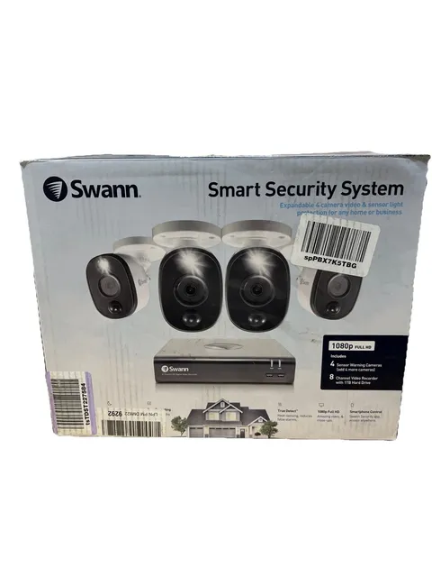 Swann Smart Security System Full HD 1080p 4 Channel video recorder 4 Cameras