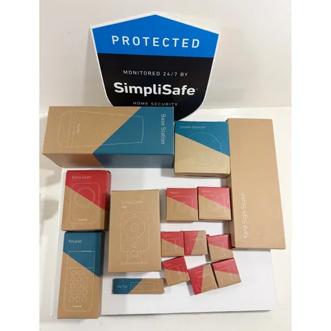 SimpliSafe Home Security System Bundle 14 Piece White New NIB Camera Sensors