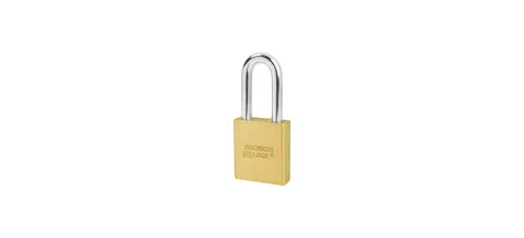 American Lock 2" W Solid Brass Padlock, 2" H, 3/8" D Boron Shackle