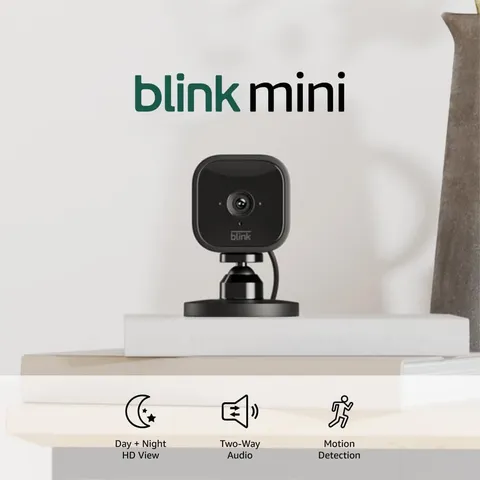Mini - Compact Indoor Plug-In Smart Security Camera, 1080P HD Video, Night Visio