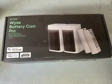Wyze Battery Cam Pro 2 Pack WYZECOP-RB2PK Wireless 2k HD Color Night Spotlight
