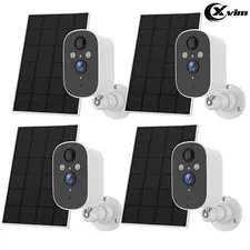 XVIM Solar Battery Powered Camera WiFi6 Wireless Security Camera System Outdoor