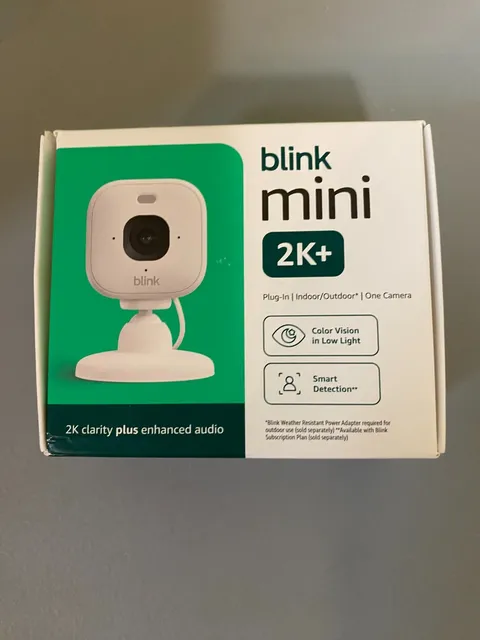 Blink Mini 2K+ Indoor Outdoor Plug-In Security Camera - Brand New