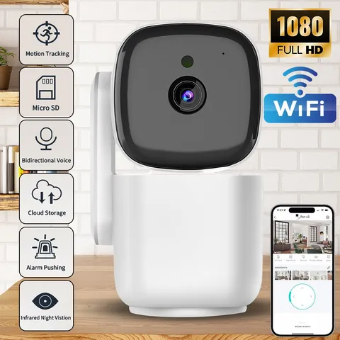 2MP HD PTZ Camara De Seguridad Exterior Interior 360° WiFi Audio Vision Nocturna