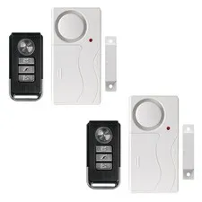 Window Alarm Paired w/ Remote Control DIY Pairing Home Shop Use Panic Bell 2 Set