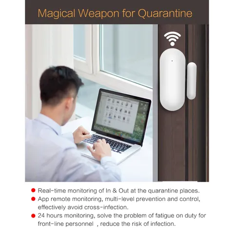 WIFI Door Window Sensor 4pcs Wireless Magnetic Alarm For Tuya App V1