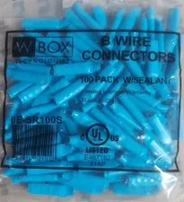 100pc B Connectors w/ Sealant Alarm Telephone Wire Crimp Beanies 0E-SR100S