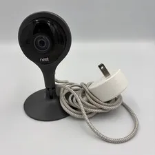 Google Nest Cam w/Stand Indoor Security Wi-Fi Camera Model A0005 Black 1st Gen