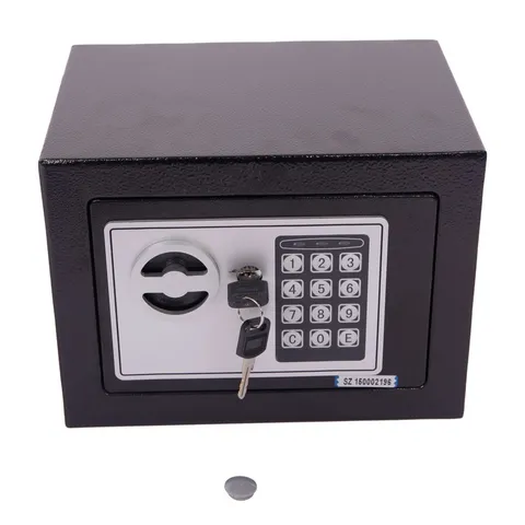 Black Home Electronic Password Steel Safe.