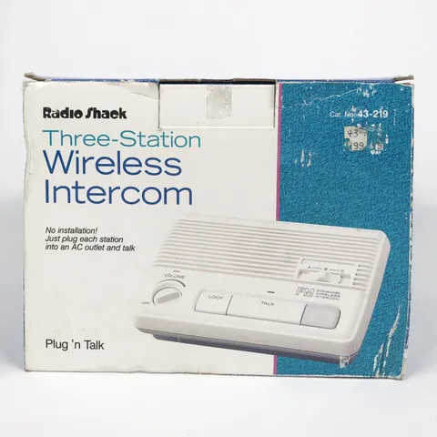 Vintage Radio Shack 43-219 Three-Station Wireless Intercom NOS