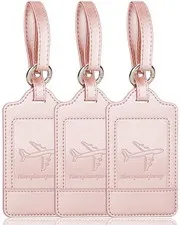 3 Pack Luggage Tags - Quick Install, Privacy Protection, Airplane Travel Esse...