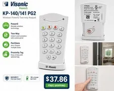 Visonic KP-140/141 PG2 POWER G REMOTE 2-WAY KEYPAD