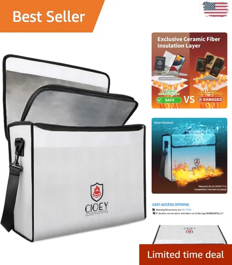 Large Fireproof Safe Box - Waterproof and Thermal Insulated Storage Solution