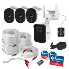 DVR 2MP Audio Security Camera System CCTV Outdoor Color Night Vision