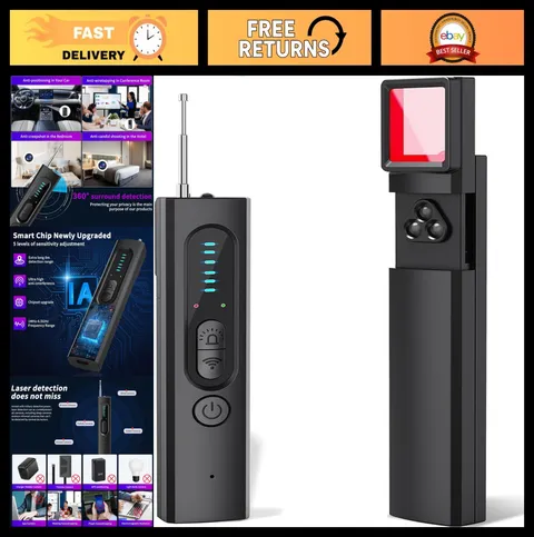 Upgraded AI Hidden Camera Detector - 5 Sensitivity Levels, 4 Modes for Travel &