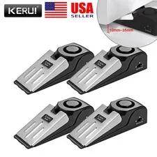 4 Pack Security Door Stop Alarm 120dB Hotel Home Portable Security Safety Tools
