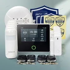 HOMSECUR Wireless WIFI 4G 2G SMS Autodial Home Security 4.3" Alarm System
