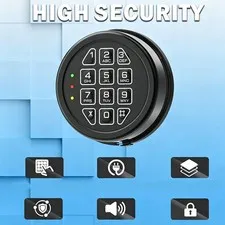 Electronic Safe Lock Replacement with Swing Bolt, High Security Digital Keypad