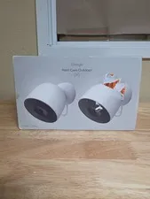 Google Nest Cam Outdoor (wired, 2nd gen) 2K Video and Gemini  2-Pack Snow -New