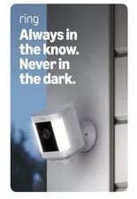 Ring Spotlight Cam Plus Battery - HD Security Camera with Lights - White, New