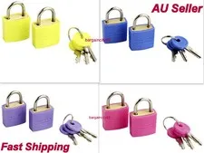 Korjo 2 Pack Mini Padlock 20mm Travel Suitcase Luggage Lock with 2 Keys Clocks