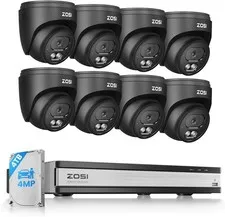 ZOSI C220 16CH 4K PoE Home Security Smart AI Human Detection Camera System 4TB
