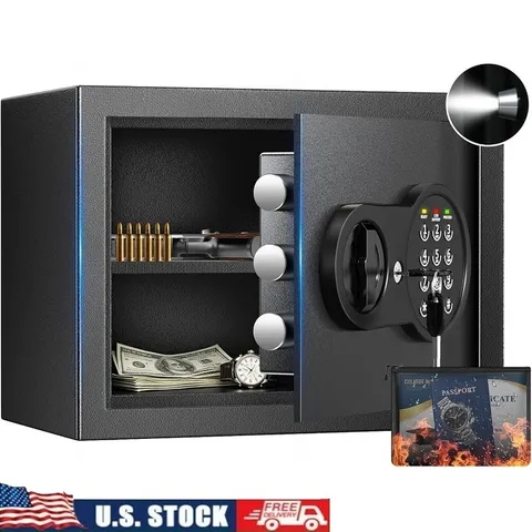 Sturdy Safe Box Fireproof Waterproof Bag Anti-Theft Alarm Security Lock New