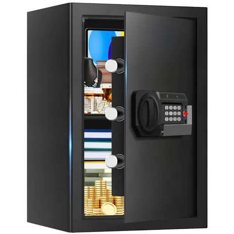 Digital Floor Safe - Alarm System, Spare Keys, for Valuables