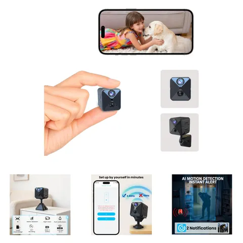4K HD Mini Security Camera Wireless WiFi Indoor Night Vision Motion Detection
