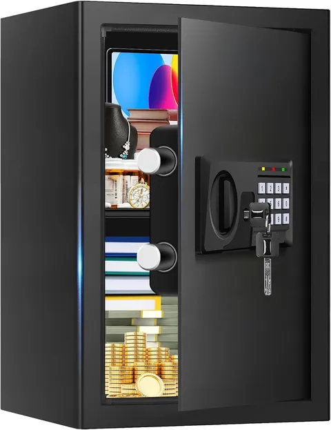 3.3 Cuft Large Fireproof Safe for Home, Home Safety Box Fireproof Waterproof wit