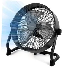 15'' Rechargeable Floor Fan for Home Outdoor Dark Black Power Bank-1pack