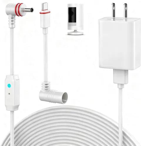 25FT Power Cord Compatible with Security Camera